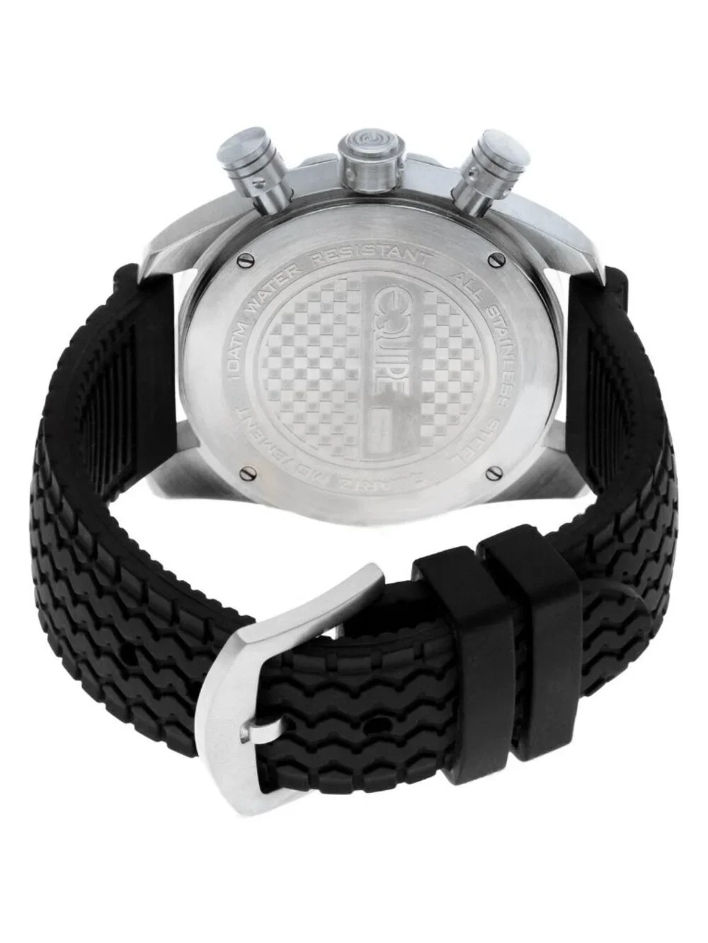 NWT Equipe Headlight Chronograph White Dial Black Leather Men's Watch